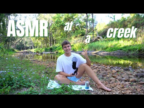 ASMR at a Creek | Mouth Sounds, Hand Sounds (so tingly) 4k