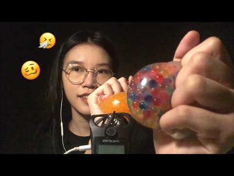 ASMR บีบๆ Squishy Orbeez and Crunchy Floam Slime