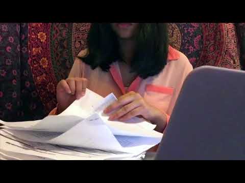 ASMR Secretary ripping and assorting papers sounds