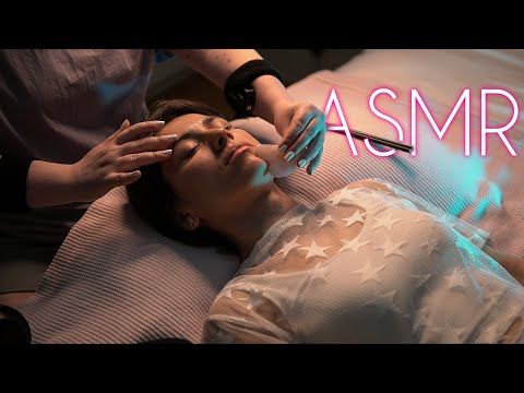 😴 Soft ASMR Face Massage and Healing Stone