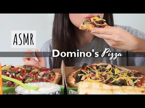 ASMR Eating Sounds: Domino’s Pizza | Whispered Mukbang