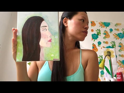 ASMR I Painted These in Quarantine 😆 6 ACRYLIC PAINTINGS, Show and Tell!! 👩🏻‍🎨 (Tingly Whispers)