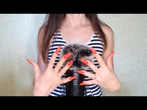 ASMR Mic Scratching - Brain Scratching | No Talking for Sleep with Long Nails 3H