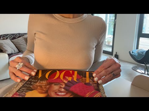 ASMR Vogue Page Turning & Squeezing & Finger Licking & minor whispering & Vintage 4/serie