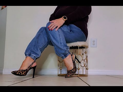 ASMR | Trying on Pointed Leopard Shoes