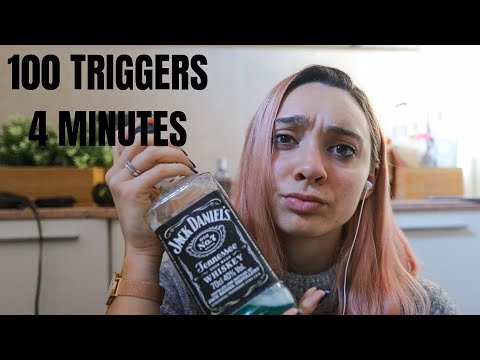 100 TRIGGERS IN 4 MINUTES... in my BATHROOM 😂 ASMR