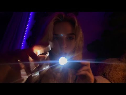 chaotic asmr | follow the light trigger w/ hand and mouth sounds, soft spoken (fast paced)