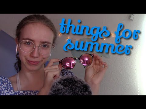 ASMR Trigger Assortment ☀️🌊 My personal Summer Essentials (tapping, crinkles, fluffy mic)