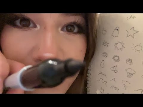 giving you a face tattoo with a sharpie (asmr)