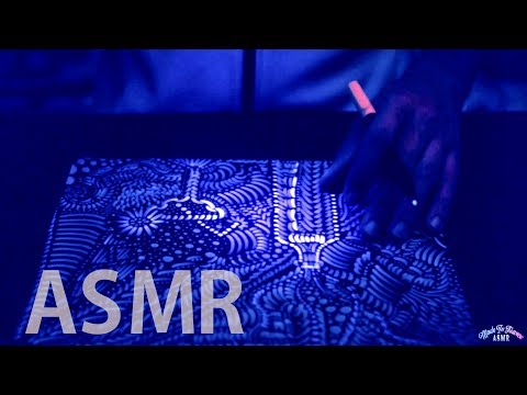 ASMR DRAWING with UV Black Light 🖍️FRENCH Whispering