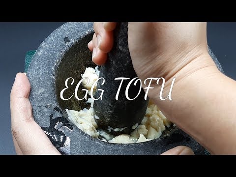 Crushing Egg Tofu with Morta 《Satisfying Videos ASMR》