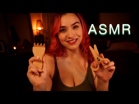 ASMR Irresistible Barbershop Experience | Beard Trim, Haircut, Personal Attention, Wooden Props [4K]