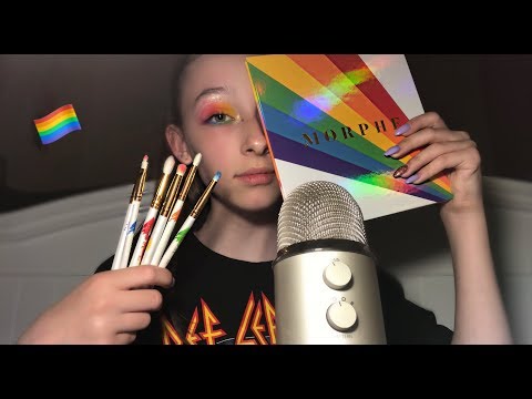 [ASMR] Morphe Pride Collection Makeup Look + Unboxing! 🏳️‍🌈