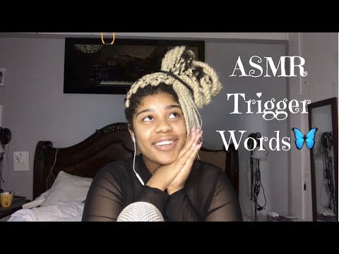 ASMR- TINGLY TRIGGER WORDS 🦋 (Relax, Stipple, Coconut...) | Hand Movements | Slight Inaudible