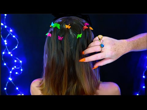 ASMR playing with her hair (whisper)