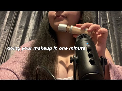 ASMR doing your makeup in one minute!!❤️