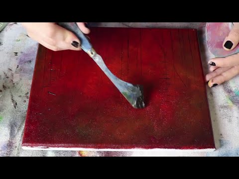 ASMR Oil Painting | Forest Fire (no talking)