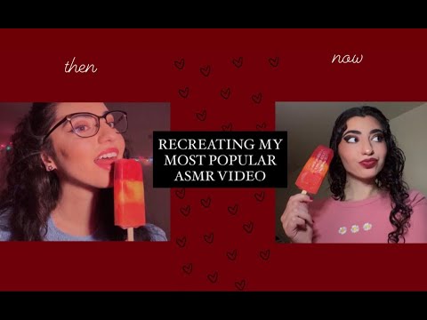 RECREATING MY MOST POPULAR ASMR VIDEO | POPSICLE LICKING ✨