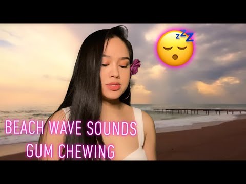 ASMR: Gum Chewing on The Beach | No Talking | Some Brushing Movements | Beach Sounds | 😴💤🌊