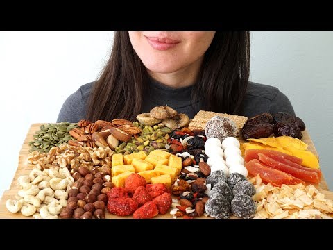 ASMR Eating Sounds: Nuts, Seeds & Dried Fruits (Whispered)