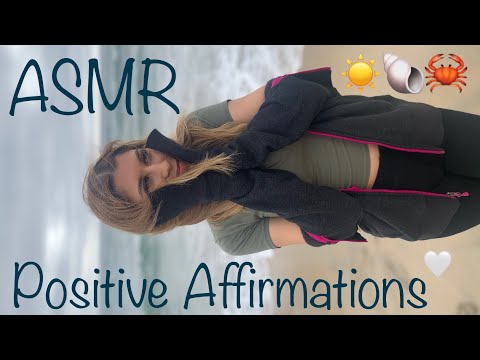 ASMR 🐚 🌊 Positive Affirmations at the BEACH 🏖