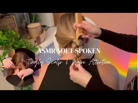 ASMR Insanely Tingly Nape & Scalp Attention With Hair Brushing & Intense Sounds to Help you Sleep!😴