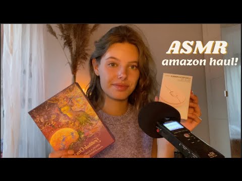 ASMR amazon haul! (tapping, crinkle sounds, whispering, fast tapping, zoom microphone)