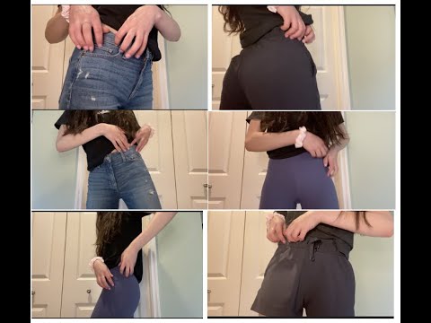 ASMR - JEANS, SHORTS, AND LEGGING SCRATCHING AND RUBBING