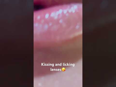 #asmr #mouthsounds #asmrtriggers Lens kissing and licking asmr