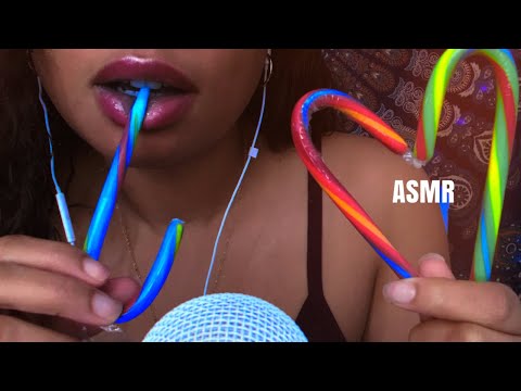 ASMR | Candy Cane Eating / N0ms 🍡