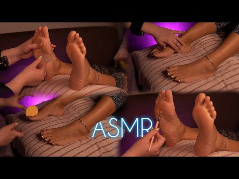 Soothing ASMR Foot and Sole Scratching and Oil Massage