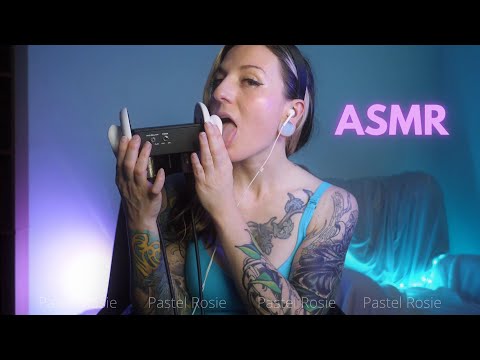 ASMR ☔ Ear Licking While it Rains Outside My Window ☔ PASTEL ROSIE