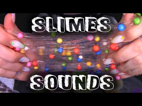 ASMR Satisfying Slime, playing with slimes, making slimes | ASMR_kotya