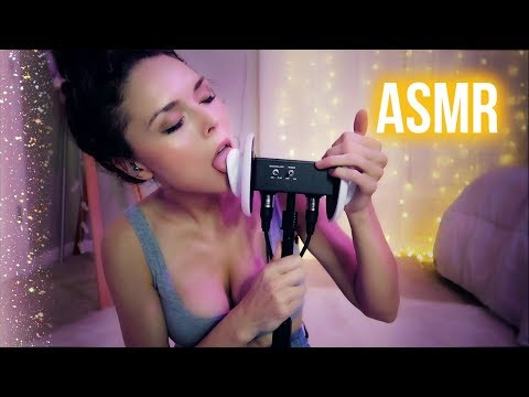 ASMR // EAR EATING WITH GUM + EAR CUPPING + SOOTHING BREATHING ♥️ 👅[mouth sounds to help you relax]
