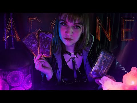 ASMR / Undercity Tarot Lady Reads your Future (tarot reading, tapping on cards, mini checkup, etc)