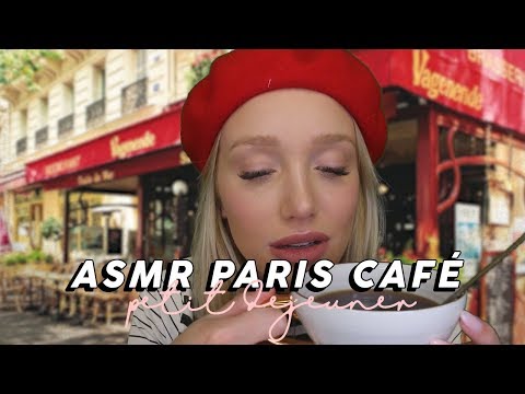 ASMR Paris Café With Me! (Tapping, Paper Sounds, Eating...) Roleplay | GwenGwiz