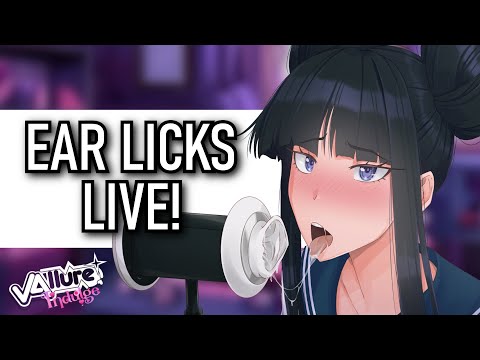 [ASMR Ear Licking Live] Saying your names + more w/ VAllure!~ 👅💙