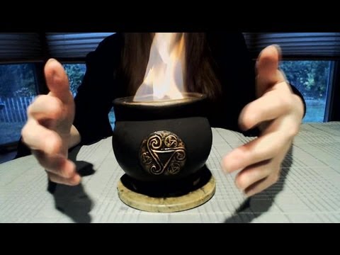 [ASMR] Witch's Brew (Fire Crackling + Tapping + Hand Movements + Scratching)