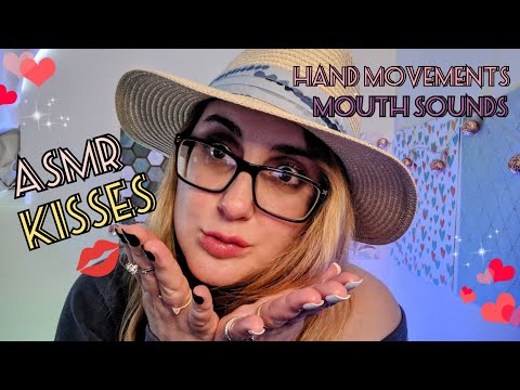ASMR Kisses, Mouth Sounds Fast & Face Touches, Hand Movements (CV Clair)