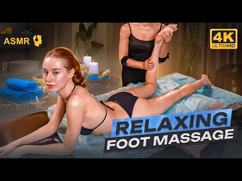 IT'S SO RELAXING! ASMR LEG AND THIGH MASSAGE FOR BEAUTIFUL CARINA