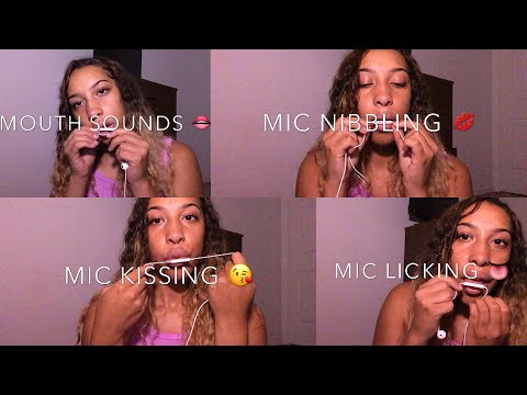 ASMR MIC NIBBLING 👄 | MIC KISSING 😘 | MOUTH SOUNDS 👄 | MIC LICKING 👅 | ASMR LYSS ✨
