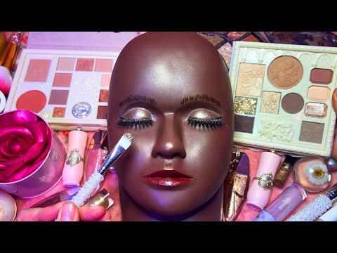 ASMR Makeup on Mannequin 👑 Bridgerton Inspired (Whispered)