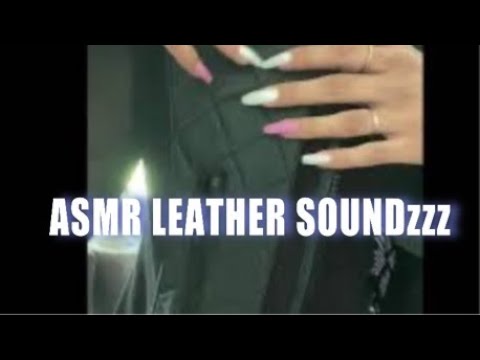 ASMR Sounds of a (faux) Leather Jacket, Tapping, Scratching, Fabric Sounds (no talking)
