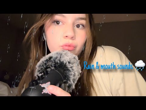 ASMR Overlapping mouth sounds and rain ☔️ 💧