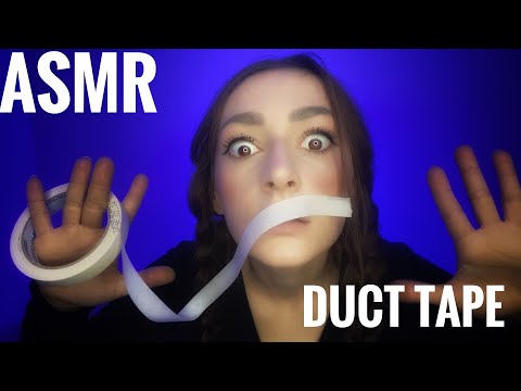 ASMR🤪How to get out of duct tape?Roleplay.Sticky sounds. Duct tape #asmr #ducttape #stickysounds