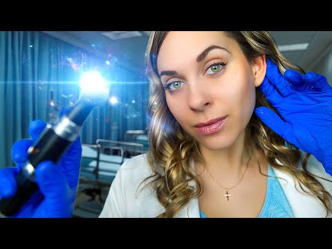 ASMR Relaxing Doctor Roleplay Intense Ear Cleaning and Ear Exam, Rain sounds