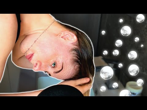 [ASMR] SUPER close up suds over sink | Hair Washing | Shampoo with Olaplex !