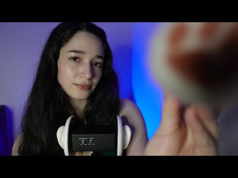 ASMR  Brushing and Ear Massage with gloves