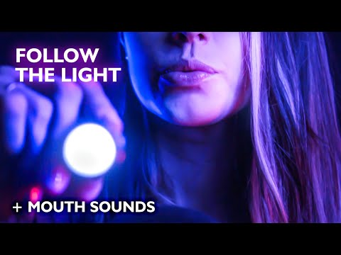 🔦1 HOUR FOLLOW THE LIGHT ASMR, FOCUS AND PAY ATTENTION, SOFT SPOKEN, LIGHT TRACING & MOUTH SOUNDS