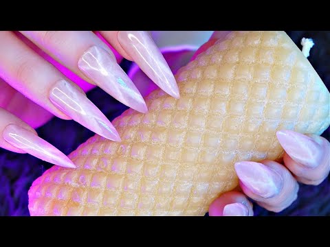 ASMR Fast Triggers on Textured Beeswax & Honey | Scratching, Tapping, Scratch Tapping, Tracing etc.